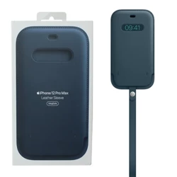 Etui Apple iPhone 12 Pro Max Leather Sleeve MagSafe - morskie (Baltic Blue)