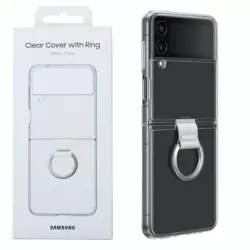 Etui Samsung Clear Cover with Ring do Galaxy Z Flip4 - transparentne