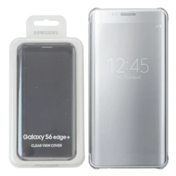 Etui na telefon Samsung Galaxy S6 edge+ Clear View Cover  - srebrne