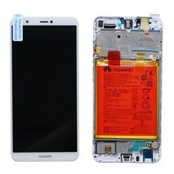 Huawei P Smart wyświetlacz LCD z ramką - biały