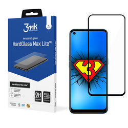 Oppo A53 5G szkło hartowane na cały ekran 3MK Hard Glass Max Lite - czarne