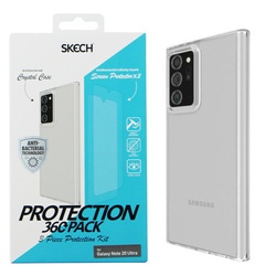 Samsung Galaxy Note 20 Ultra etui + 2x szkło hartowane Skech Protection 360 - transparentne