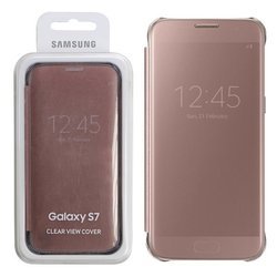 Samsung Galaxy S7 etui Clear View Cover EF-ZG930CZEGWW - różowe