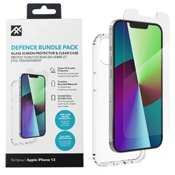 Silikonowe etui + szkło hartowane ZAGG Defence Bundle Pack do Apple iPhone 13 - transparentne