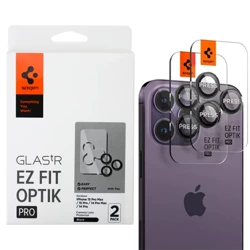 Szkło hartowane na aparat do Apple iPhone 14 Pro/ 14 Pro Max/ 15 Pro/ 15 Pro Max Spigen Glas TR EZ FIT OPTIK Pro - 2 sztuki